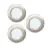 Voordeelpak 3x Eglo Inbouw Spot Fueva 6 Kunststof Satijn Nikkel 11.1W 1350lm - 827-840-865 CCT